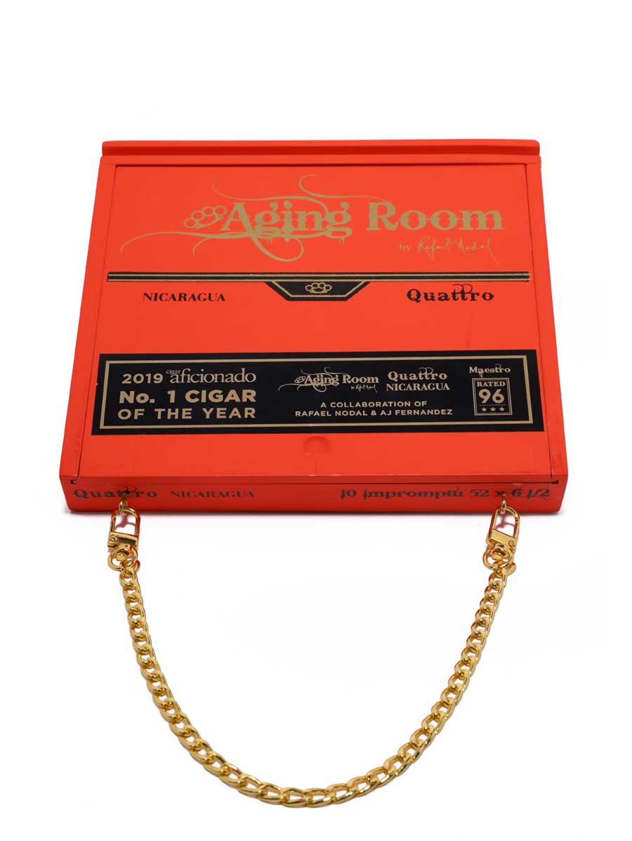 Orange Aging Room Thin Cigar Box Purse Main