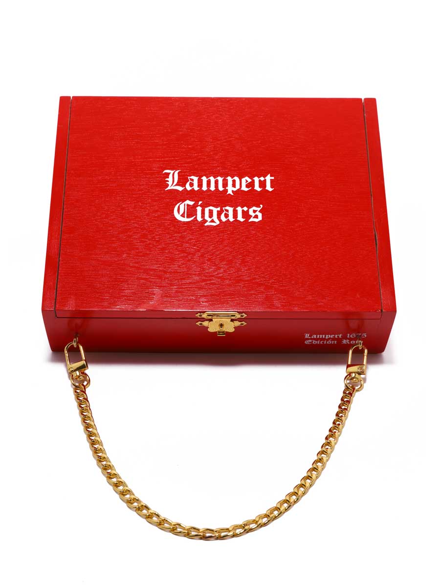 Red Lampert Cigar Box Purse Main